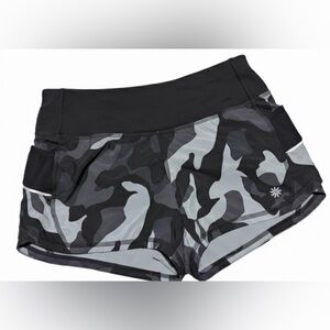 Athleta Black and Gray Camo Athletic Shorts